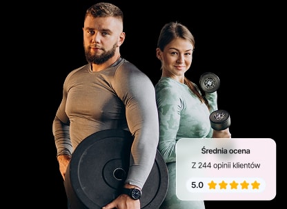 para trenerów z cięzakarmi i hantlami